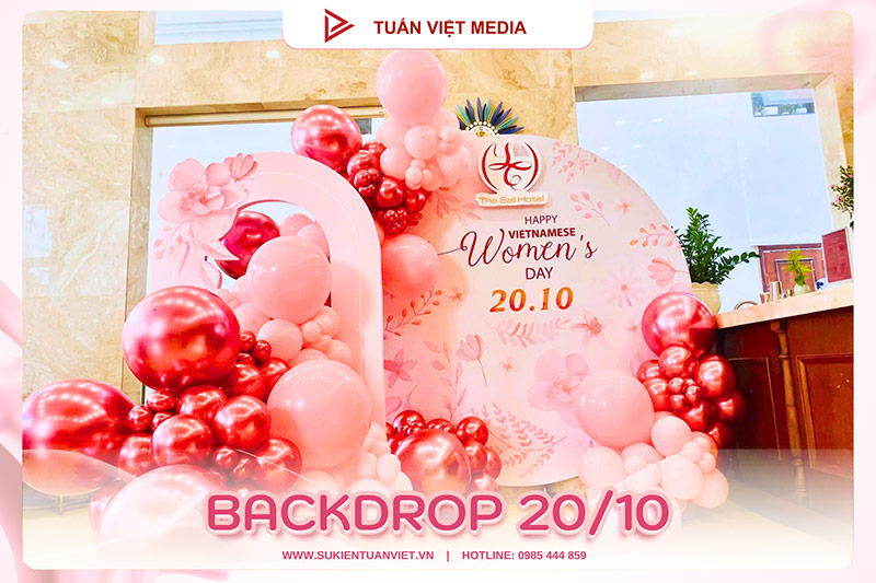 backdrop 20/10 đẹp