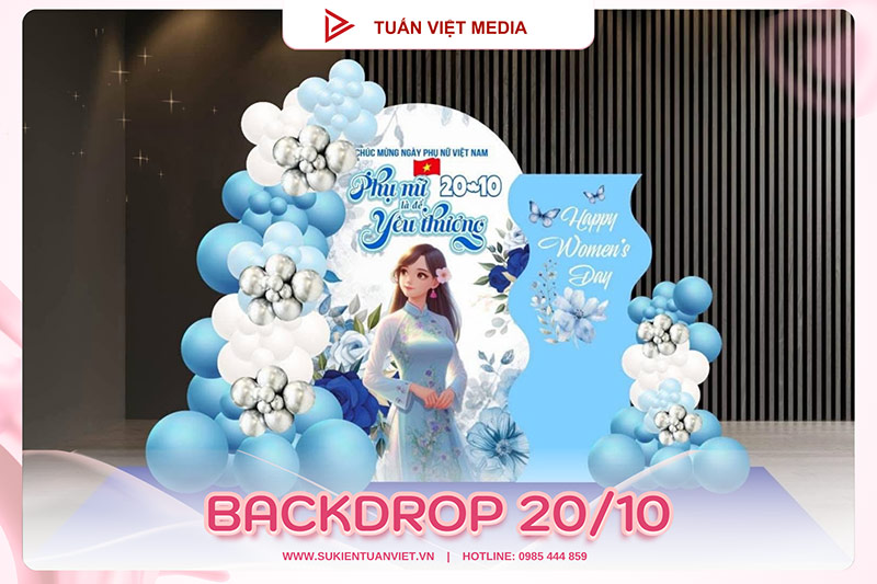 mẫu backdrop 20/10 đẹp