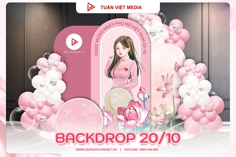 thiết kế backdrop 20/10 đẹp