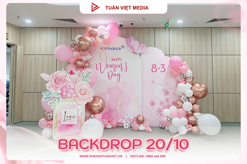 backdrop 20/10 đẹp