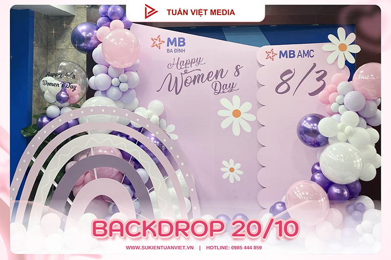 những mẫu backdrop 20/10 đẹp