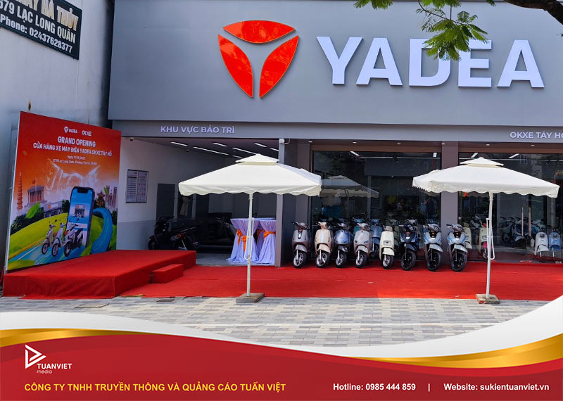 khai trương showroom yadea okxe tây hồ