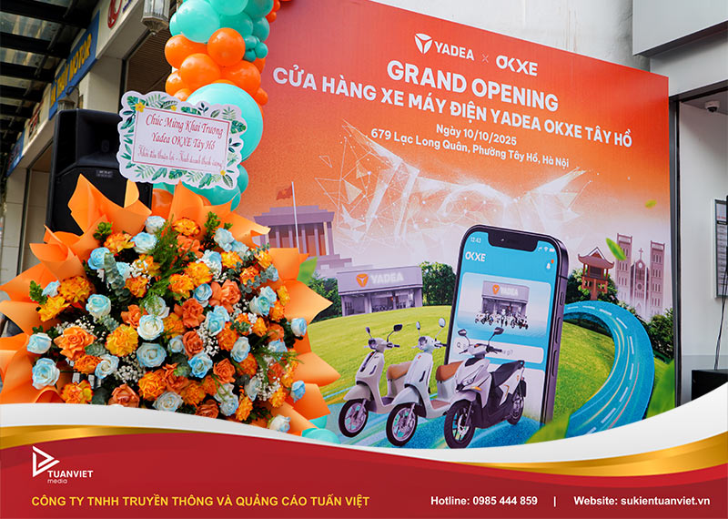 khai trương showroom yadea okxe tây hồ