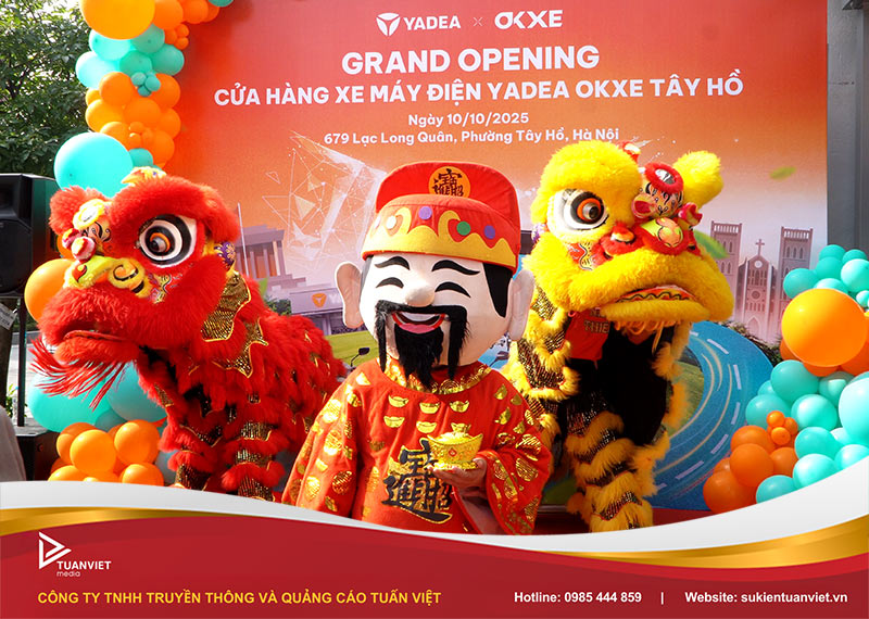 khai trương showroom yadea okxe tây hồ