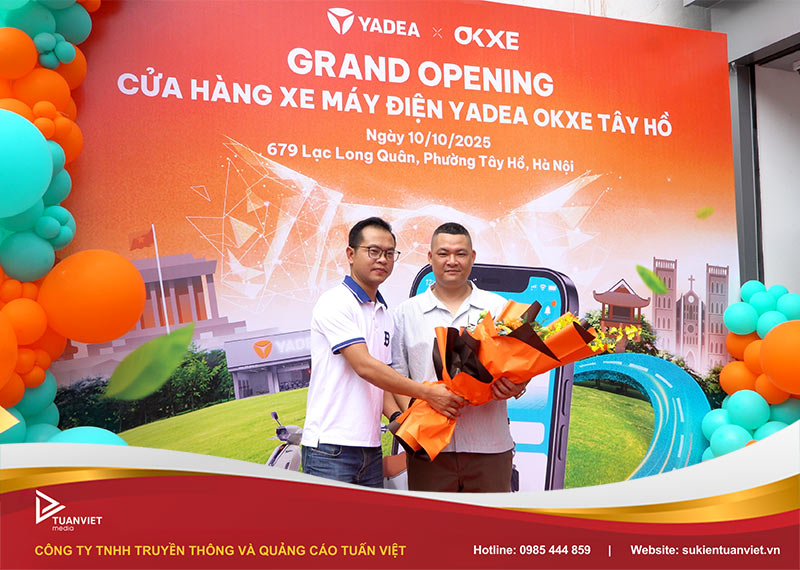 khai trương showroom yadea okxe tây hồ