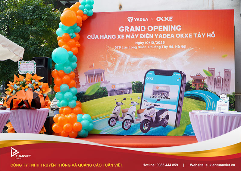 khai trương showroom yadea okxe tây hồ