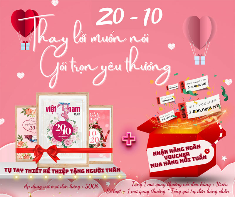 slogan khuyến mãi 20/10 