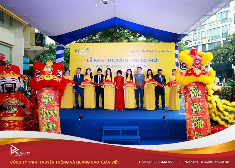 khai trương ngân hàng pvcombank trụ sở thăng long hà nội
