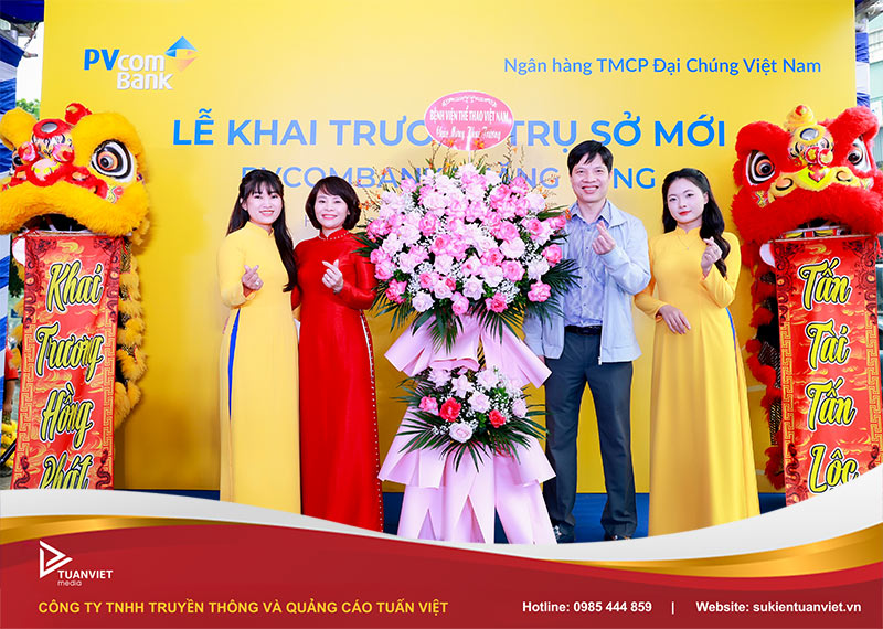 khai trương ngân hàng pvcombank trụ sở thăng long hà nội