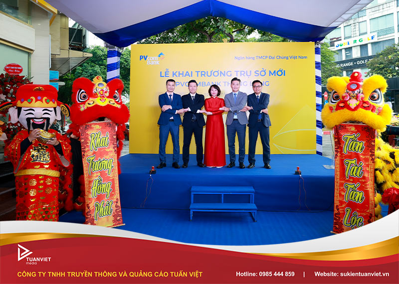 khai trương ngân hàng pvcombank trụ sở thăng long hà nội