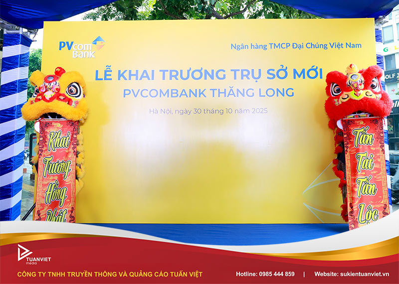 khai trương ngân hàng pvcombank trụ sở thăng long hà nội