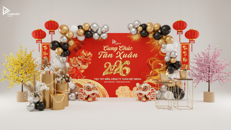 mẫu backdrop chúc mừng năm mới