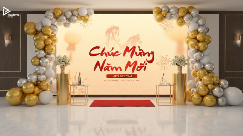 phông tiệc tất niên 2025