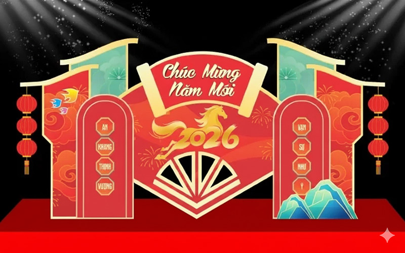 mẫu backdrop chúc mừng năm mới 2026