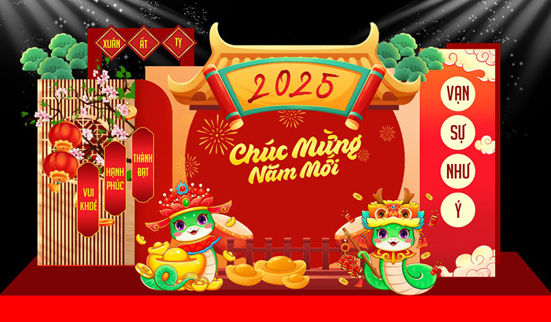 backdrop chúc mừng năm mới đẹp mắt