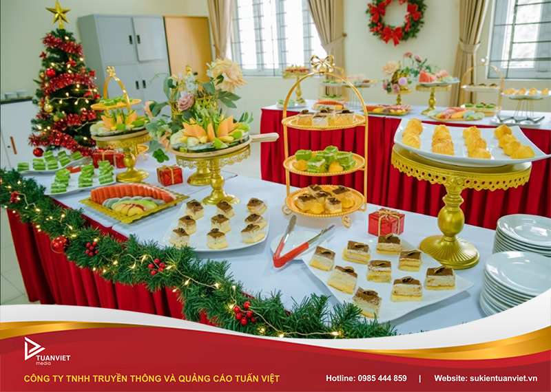 menu tiệc ngọt giáng sinh