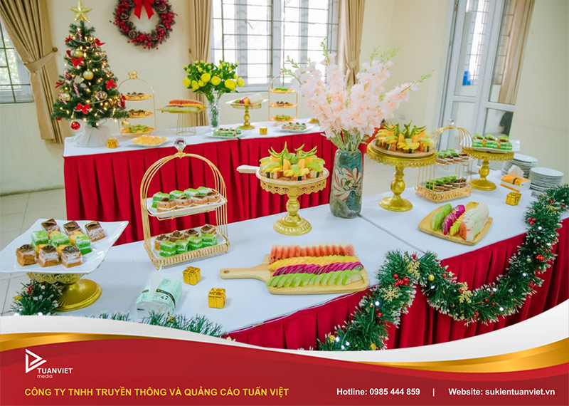 thực đơn tiệc ngọt noel