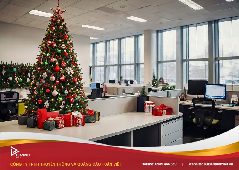 trang trí giáng sinh văn phòng đẹp