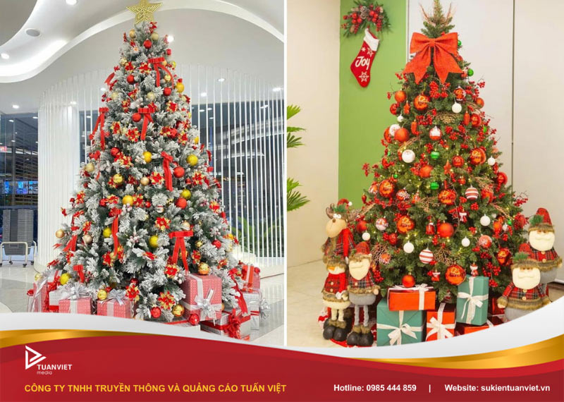 mẫu trang trí noel cho văn phòng