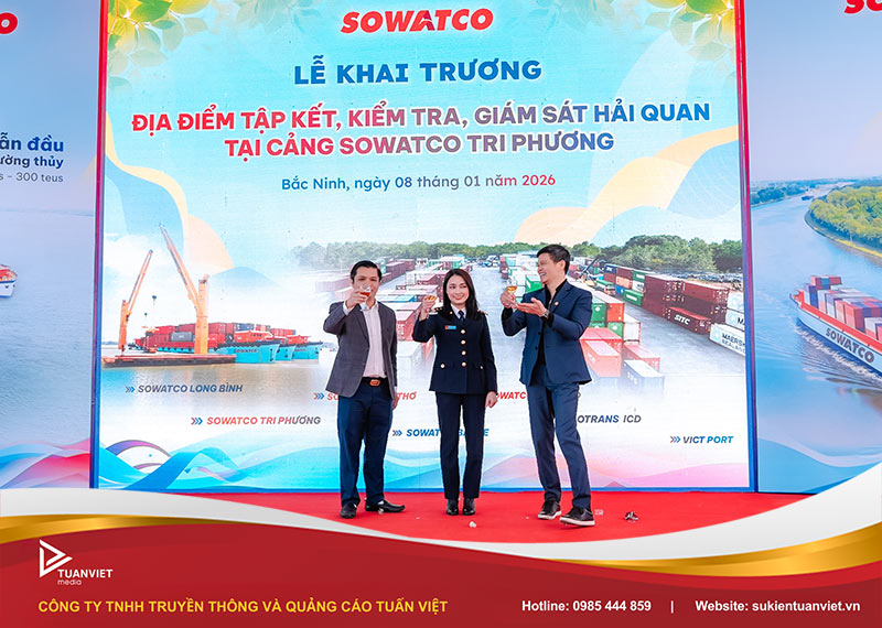 khai trương địa điểm tập kết, kiểm tra và giám sát hải quan tại cạng Sowatco tri phương