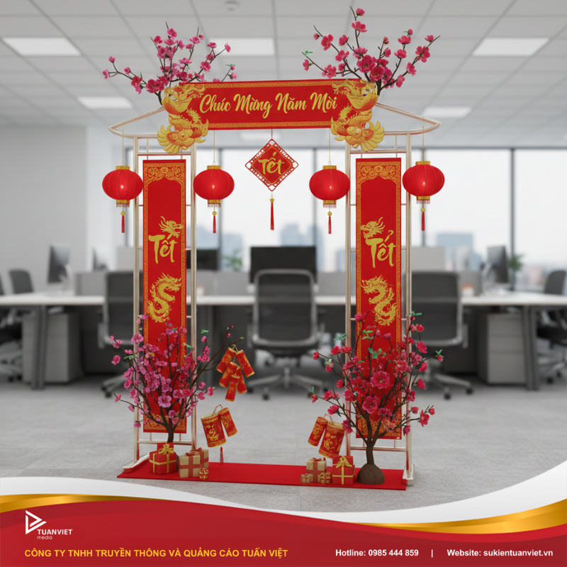 cổng chào tết cho văn phòng