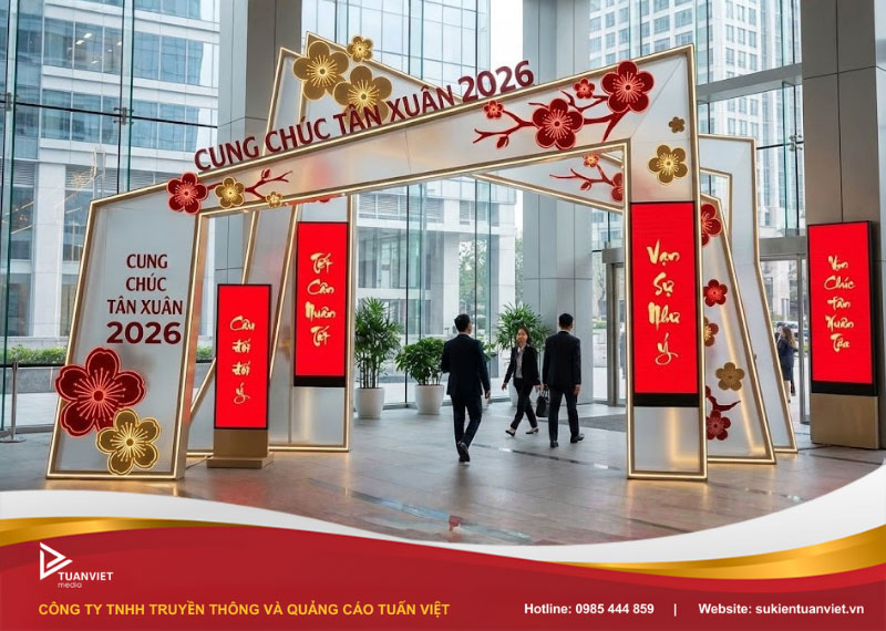 cổng chào tết 2026 mới nhất