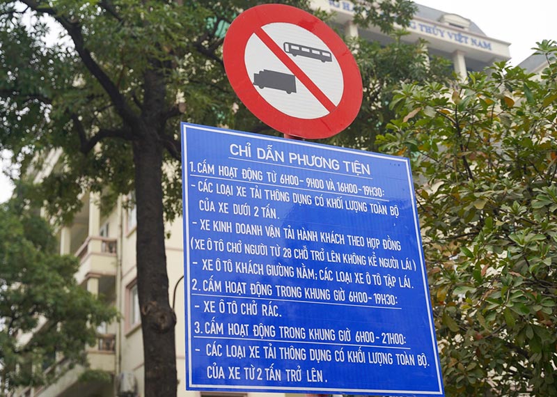 Quy định cấm tải mới 2026 tại Hà Nội