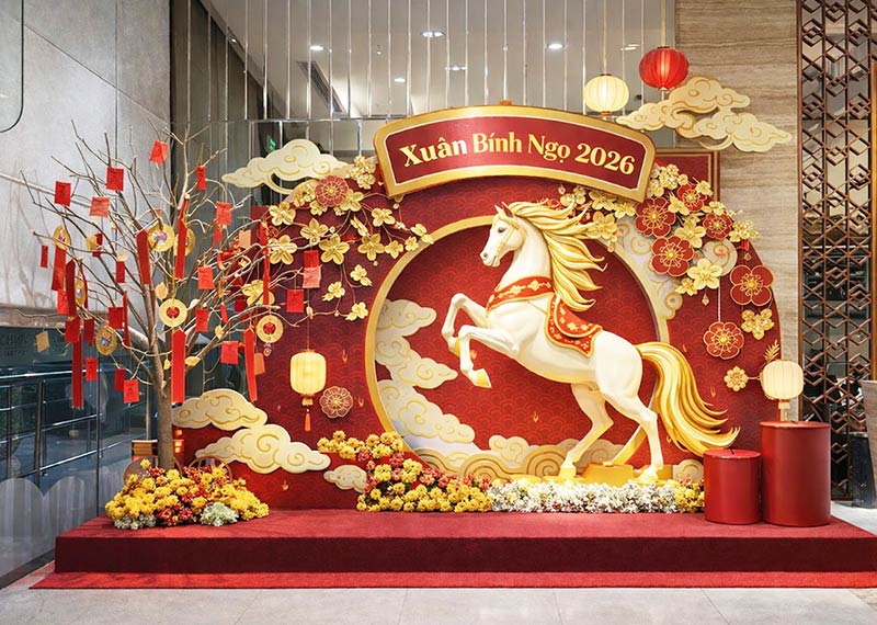 tiểu cảnh tết trong nhà