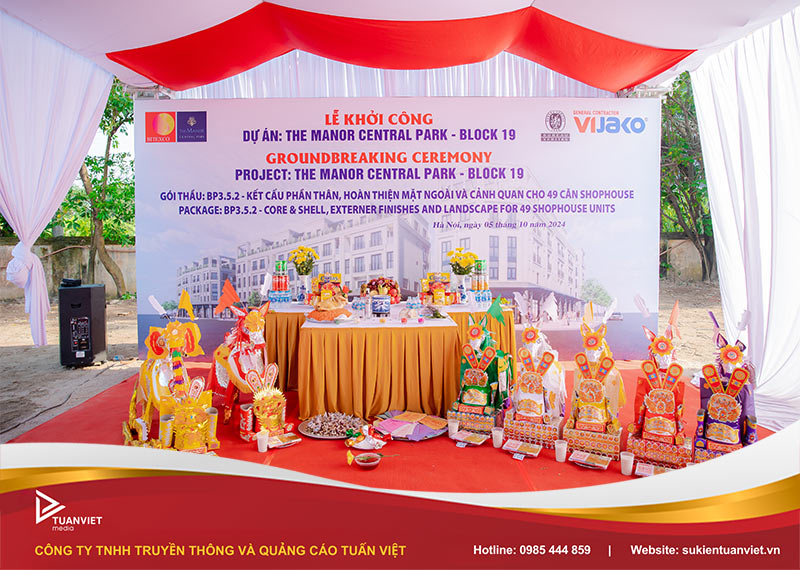 chi phí tổ chức lễ khởi công động thổ