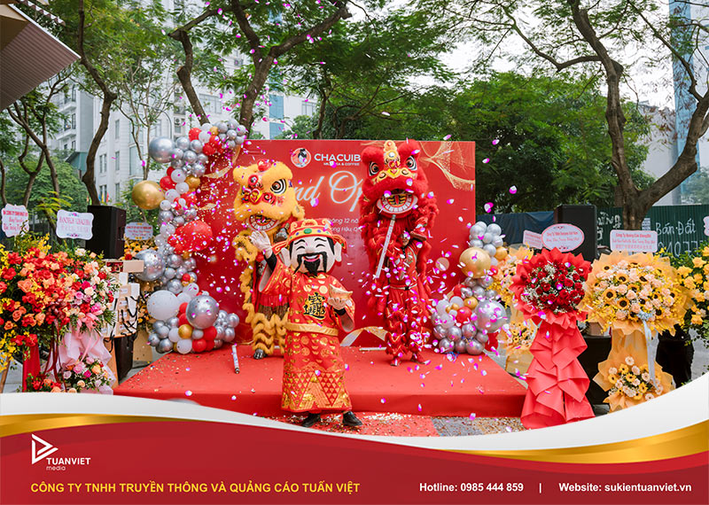 dịch vụ tổ chức khai trương quán trà sữa