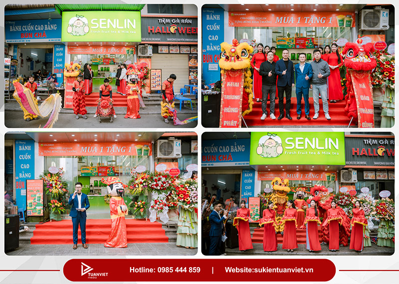 khai trương tiệm trà sữa