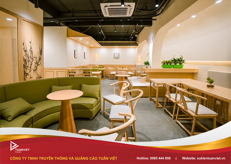 trang trí khai trương quán trà sữa
