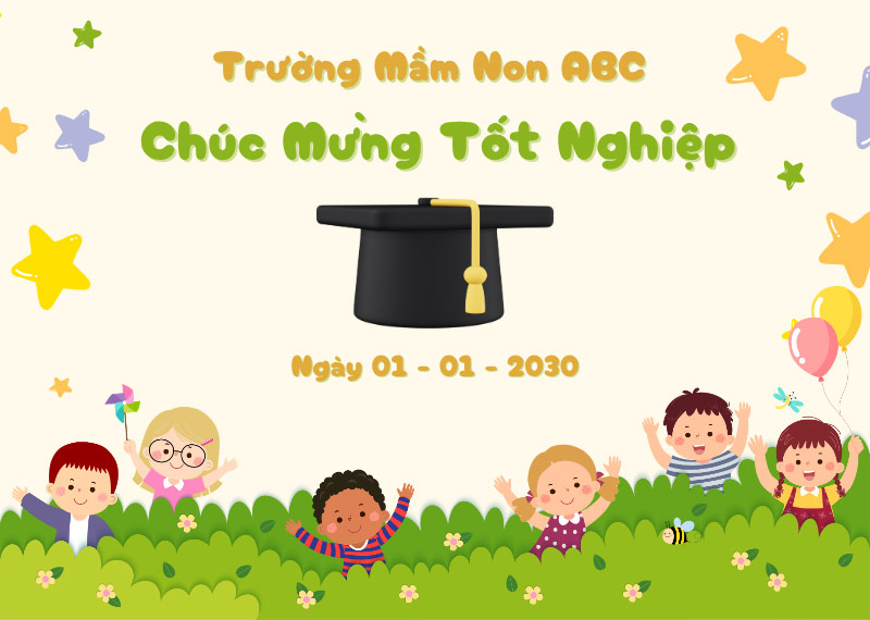 background lễ tốt nghiệp mầm non