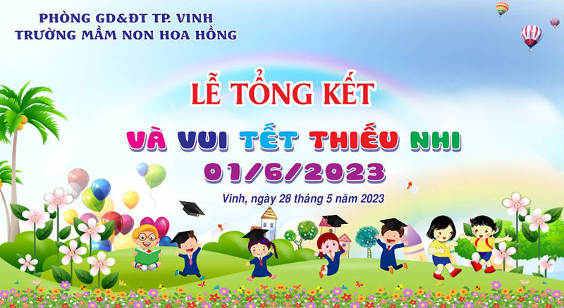 backdrop lễ tốt nghiệp mầm non đẹp