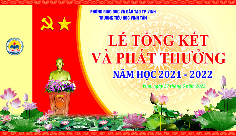 backdrop lễ tổng kết năm học