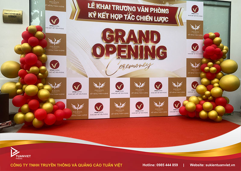 Trang trí lễ khai trương với bóng bay