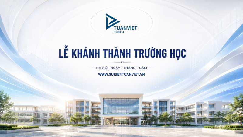 trang trí backdrop lễ khánh thành