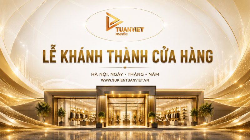 dịch vụ làm background lễ khánh thành