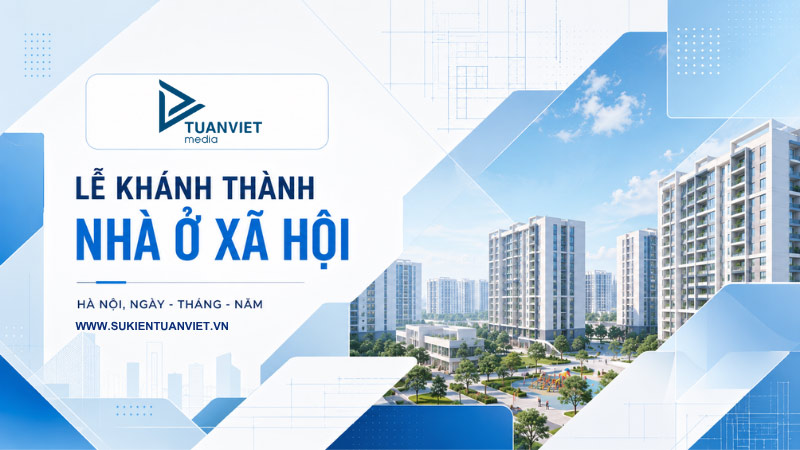 thiết kế background lễ khánh thành