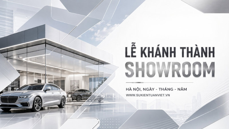 thi công backdrop lễ khánh thành trọn gói