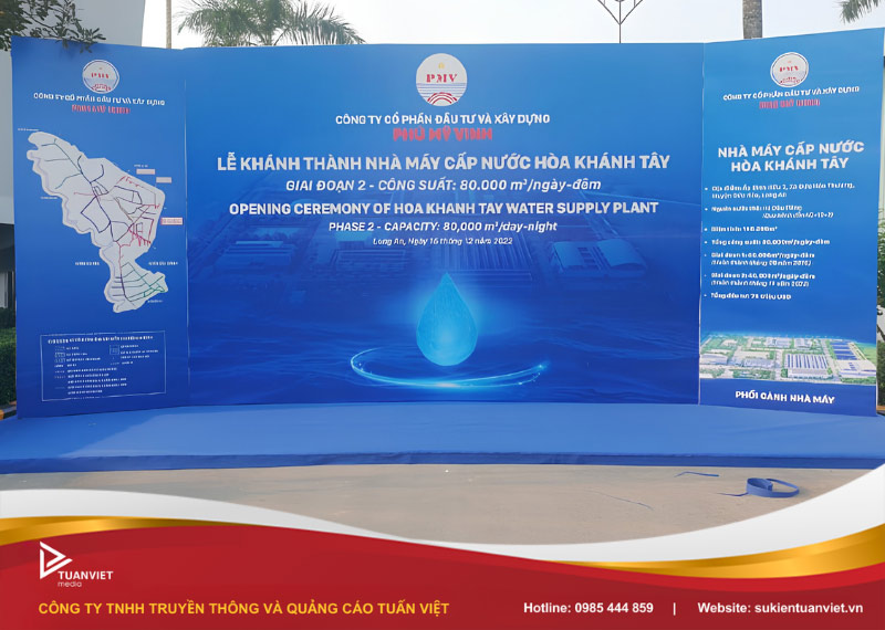 dịch vụ làm background lễ khánh thành Hà Nội