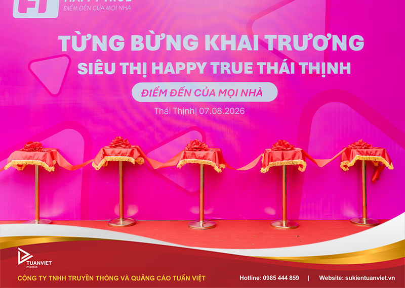 lễ khai trương siêu thị happy true thái thịnh
