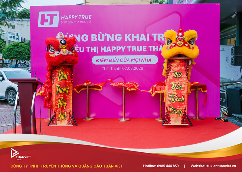 lễ khai trương siêu thị happy true thái thịnh