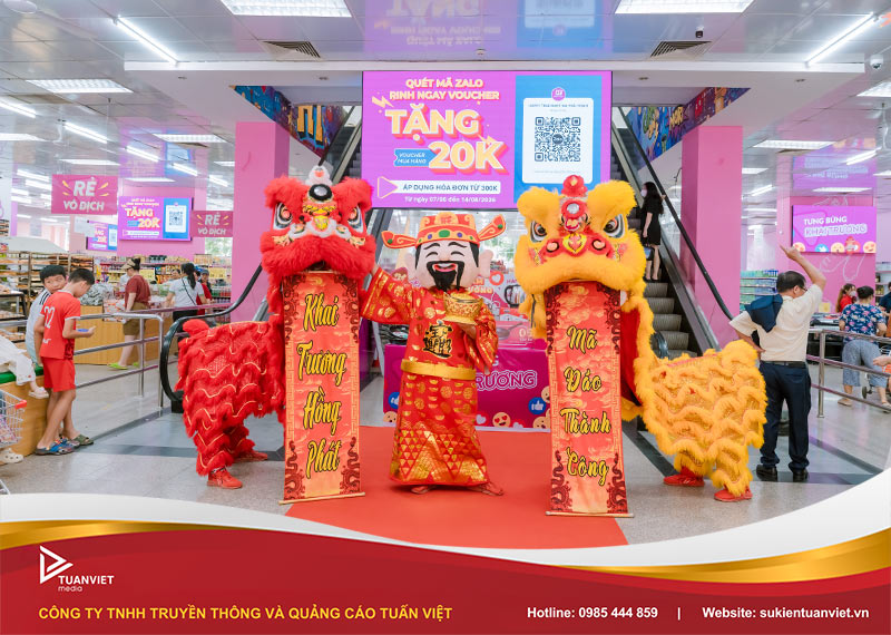 sự kiện khai trương siêu thị happy true