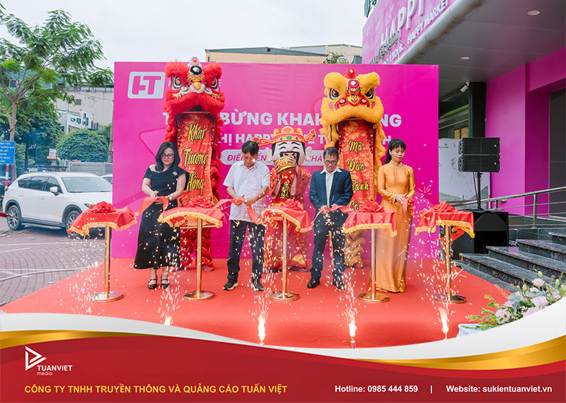 sự kiện khai trương siêu thị happy true