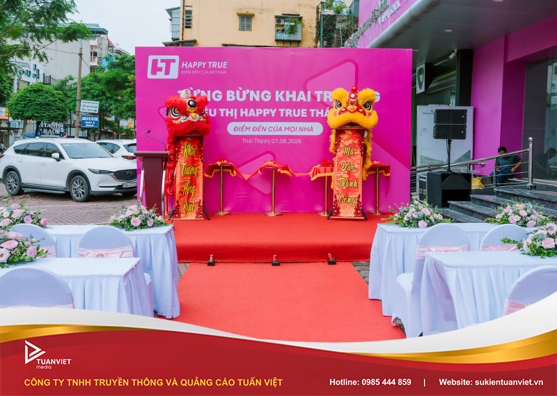 sự kiện khai trương siêu thị happy true