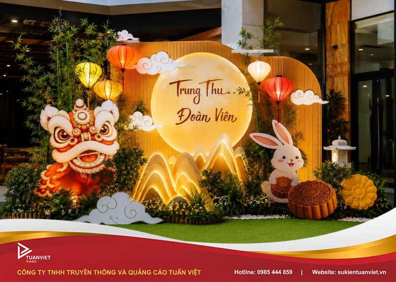 tiểu cảnh trung thu 3D