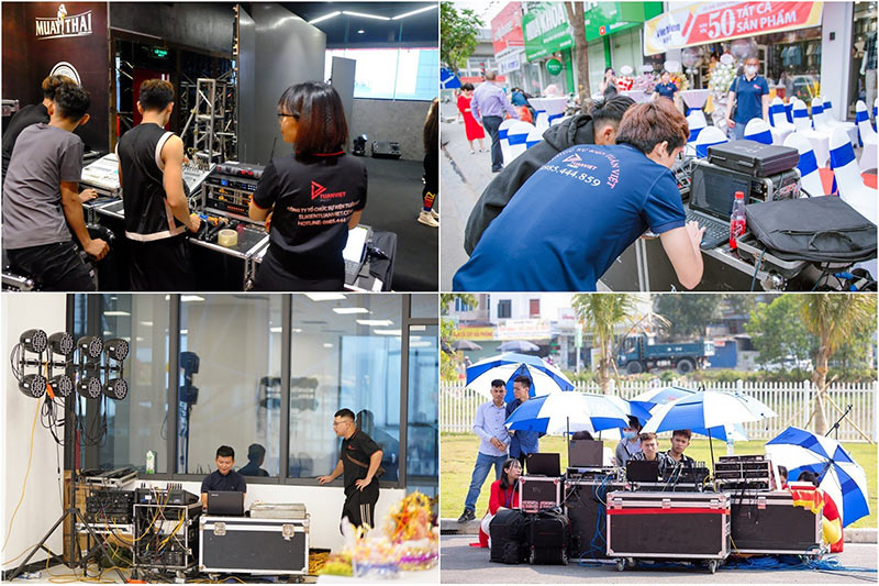 setup âm thanh ánh sáng sự kiện