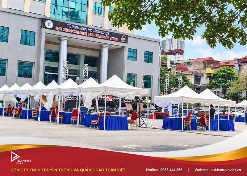 quy trình lắp đặt gian hàng hội chợ