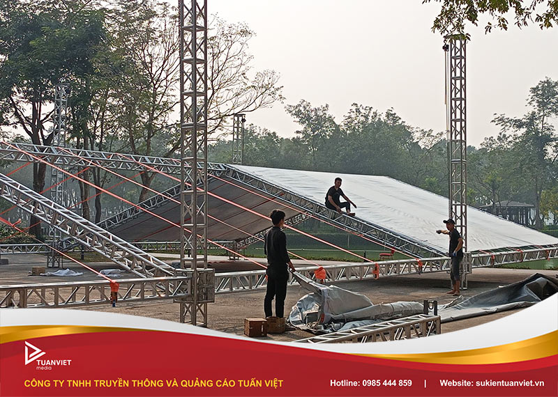 quy trình thi công nhà bạt không gian chi tiết
